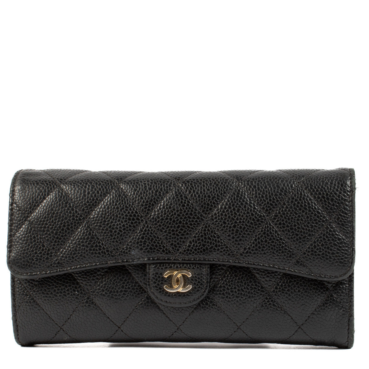 Chanel Black Classic Long Flap Wallet