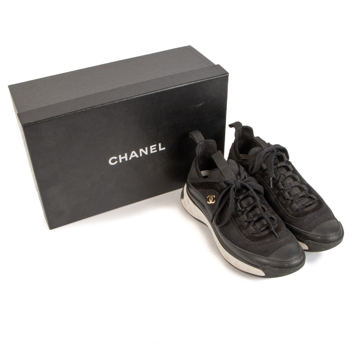 Chanel sneakers, Chanel black sneakers, sneakers, Labellov, Preloved, Antwerp, Knokke