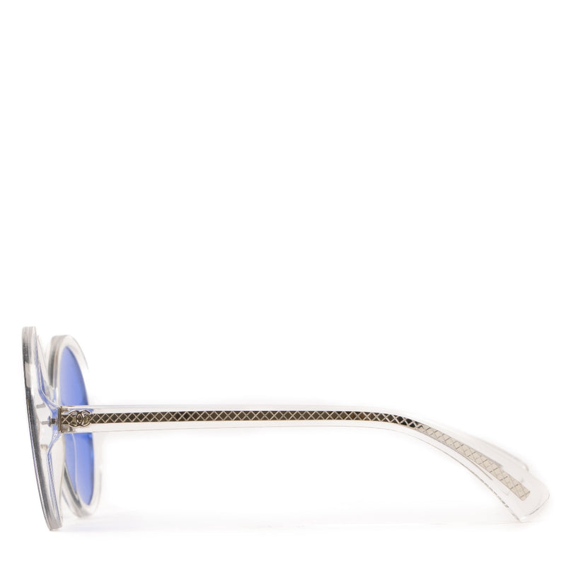 Chanel, Chanel Paris, Chanel sunglasses, Chanel blue glasses, fashion, designer, sunglasses, Labellov, preloved,