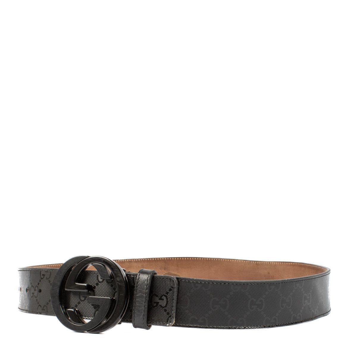 Gucci All Black Belt - Size 90