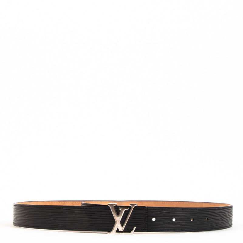 Buy an authentic second hand Louis Vuitton Black Epi LV Initiales Belt - Size 90 in good condition at Labellov.