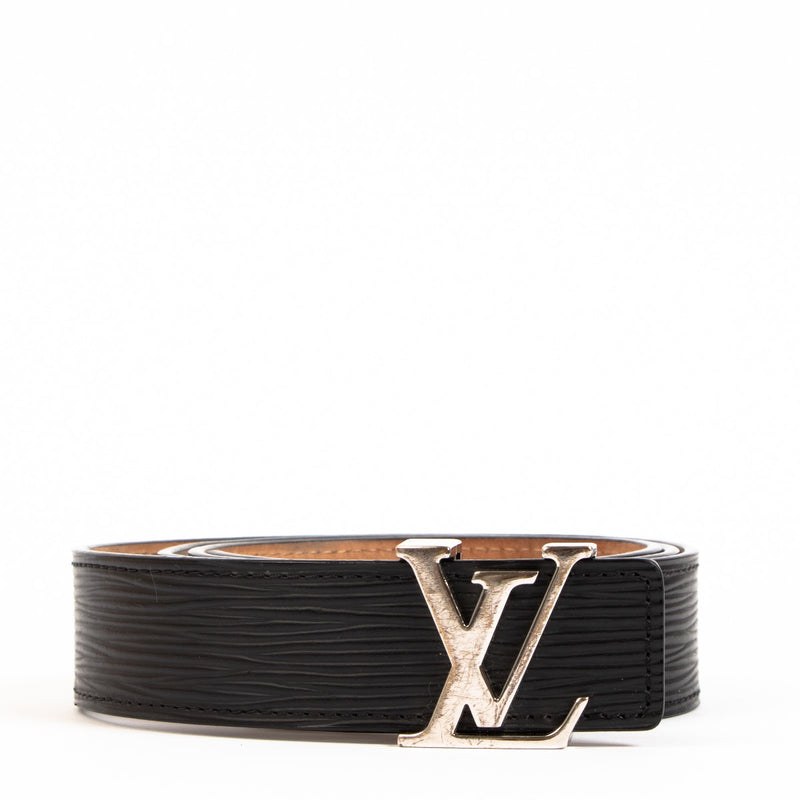 Buy an authentic second hand Louis Vuitton Black Epi LV Initiales Belt - Size 90 in good condition at Labellov.