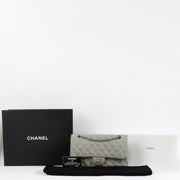 shop 100% authentic second hand Chanel Grey Suede Caviar Leather Medium Classic 11.12 Flap Bag on Labellov.com