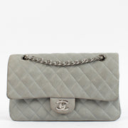 shop 100% authentic second hand Chanel Grey Suede Caviar Leather Medium Classic 11.12 Flap Bag on Labellov.com