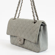 shop 100% authentic second hand Chanel Grey Suede Caviar Leather Medium Classic 11.12 Flap Bag on Labellov.com