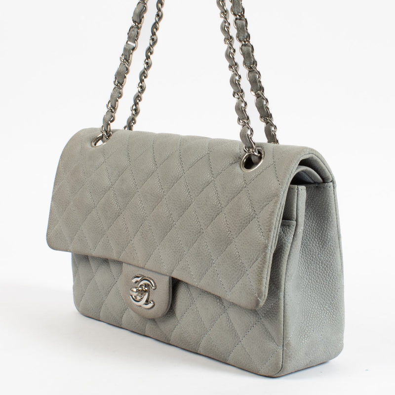 shop 100% authentic second hand Chanel Grey Suede Caviar Leather Medium Classic 11.12 Flap Bag on Labellov.com