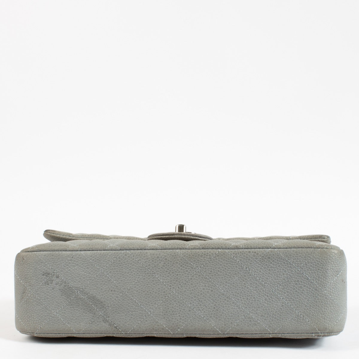 shop 100% authentic second hand Chanel Grey Suede Caviar Leather Medium Classic 11.12 Flap Bag on Labellov.com