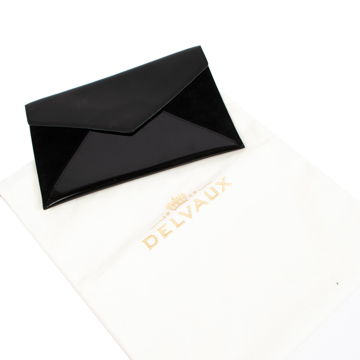 Shop an authentic preloved Delvaux Black Envelope Clutch on Labellov.com