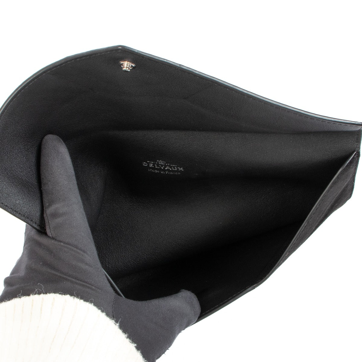 Shop an authentic preloved Delvaux Black Envelope Clutch on Labellov.com