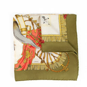 Hermès Yellow Silk Carré Caparaçons de la France Scarf for the best price at Labellov secondhand luxury in Antwerp.