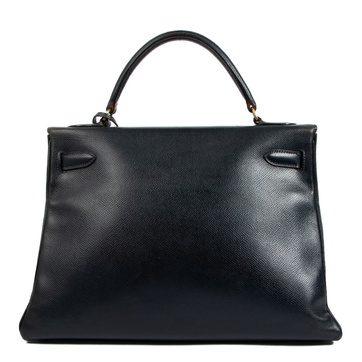Hermès Vintage Kelly 32 Blue Courchevel Gold Hardware