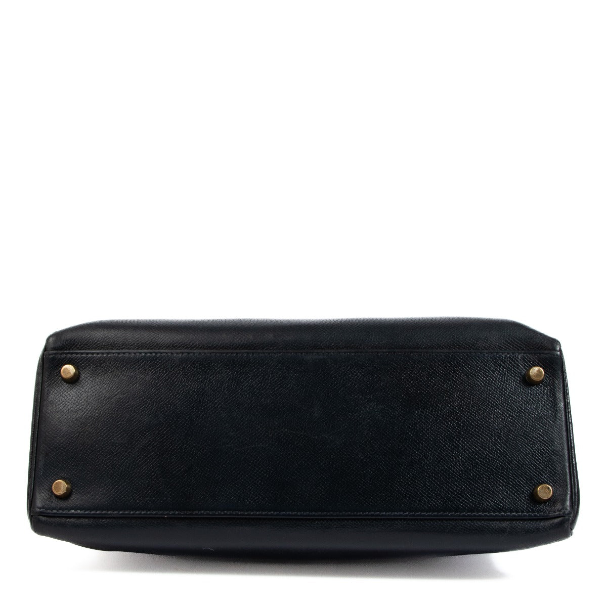 Hermès Vintage Kelly 32 Blue Courchevel Gold Hardware