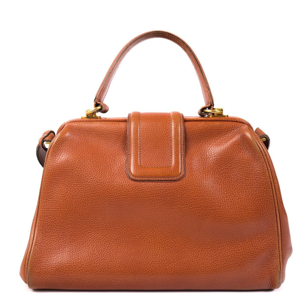 Delvaux Vintage Cognackleurige Leren Tas
