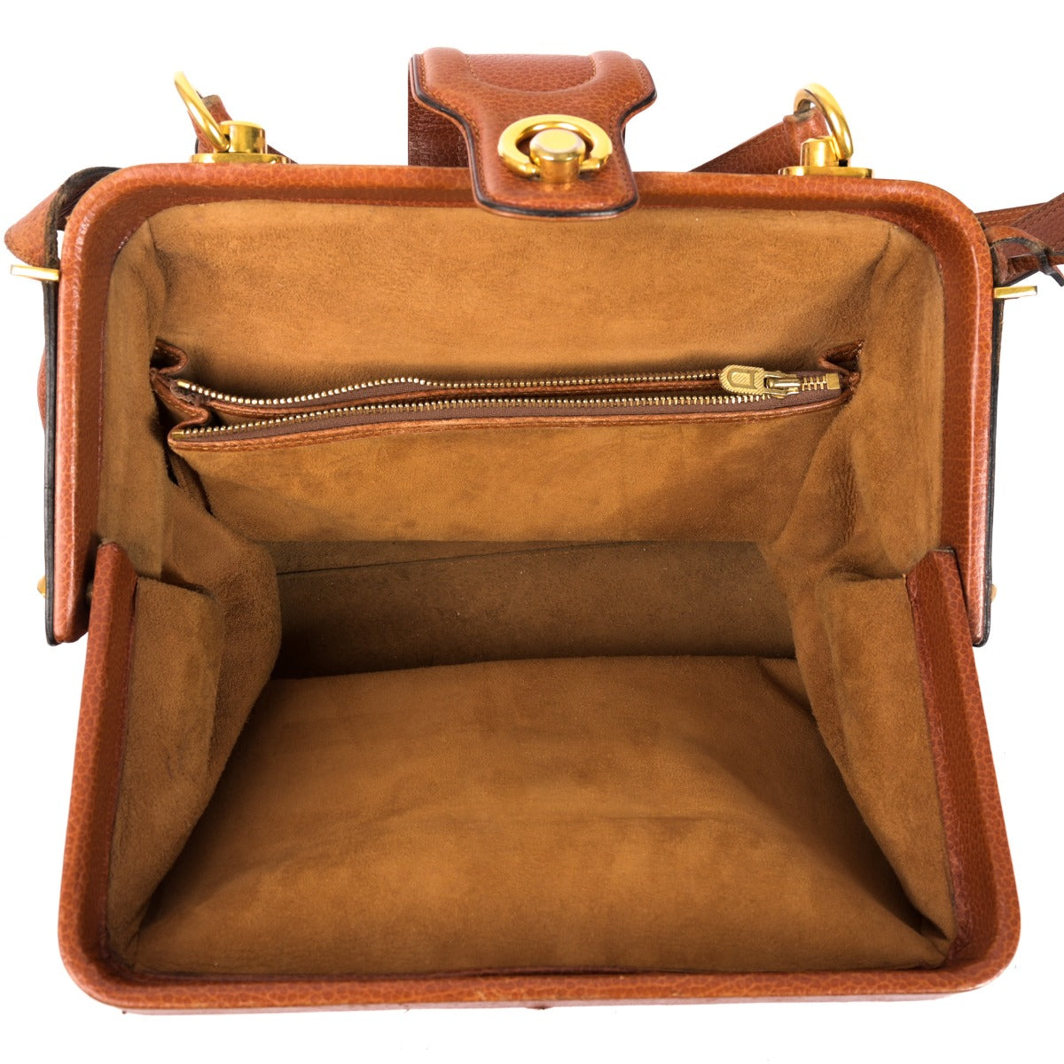 Delvaux Vintage Cognackleurige Leren Tas