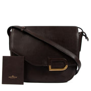 Delvaux Brown Leather Diva Crossbody Bag