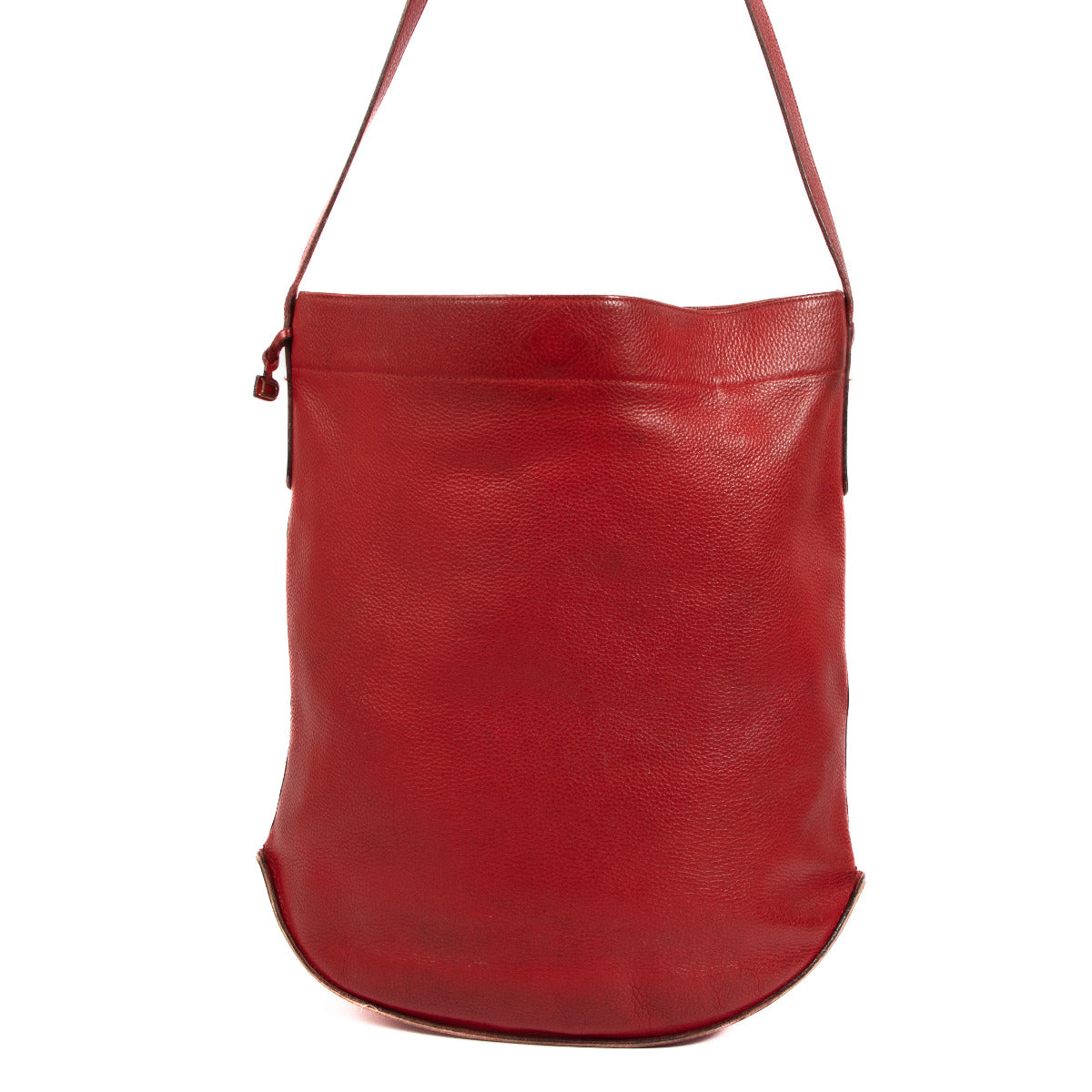 Delvaux Rode Leren Le Pin Schoudertas