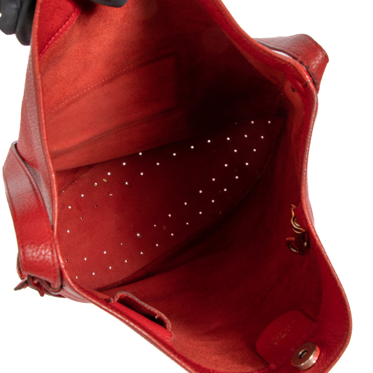 Delvaux Rode Leren Le Pin Schoudertas