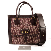 Christian Dior Burgundy Monogram Oblique Tote Bag for the best price at Labellov secondhand luxury in Antwerp.