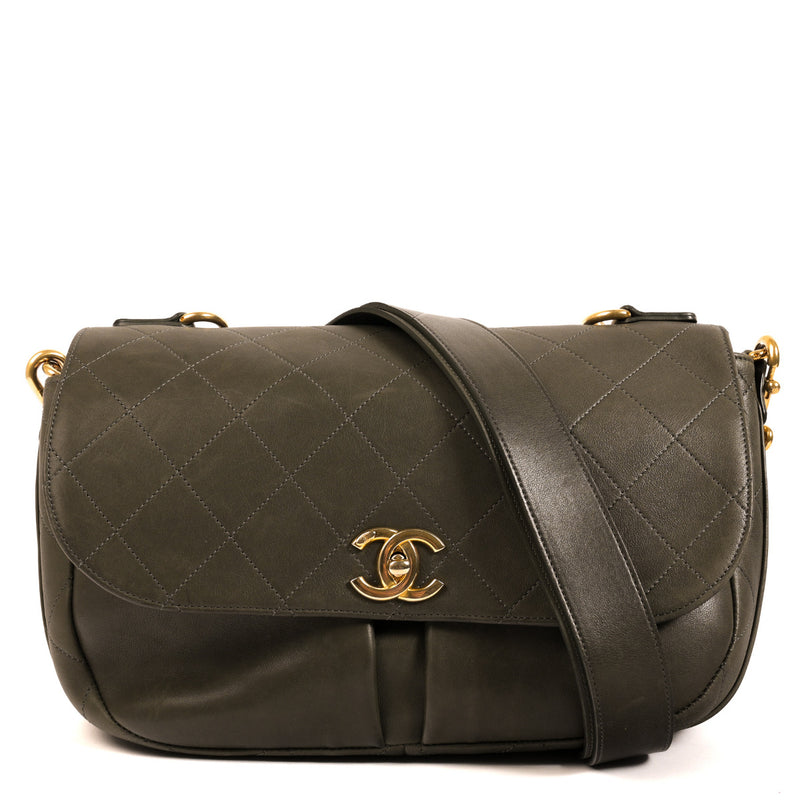Chanel Khaki Green Paris In Rome Messenger Bag