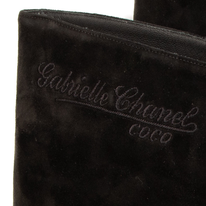 Chanel Zwarte Suède Gabrielle Coco Chanel Laarzen - maat 37