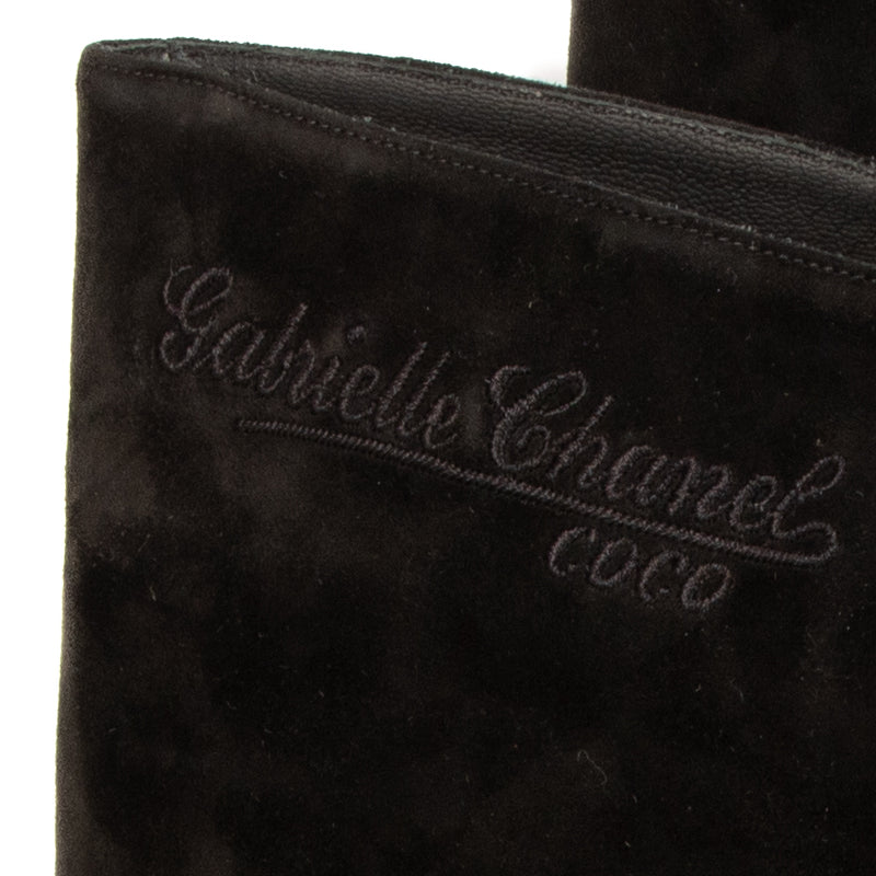 Chanel Zwarte Suède Gabrielle Coco Chanel Laarzen - maat 37
