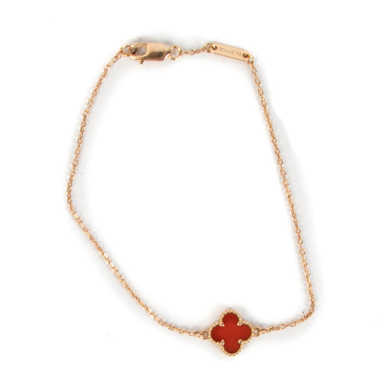 Van Cleef & Arpels Sweet Alhambra Carnelian Bracelet