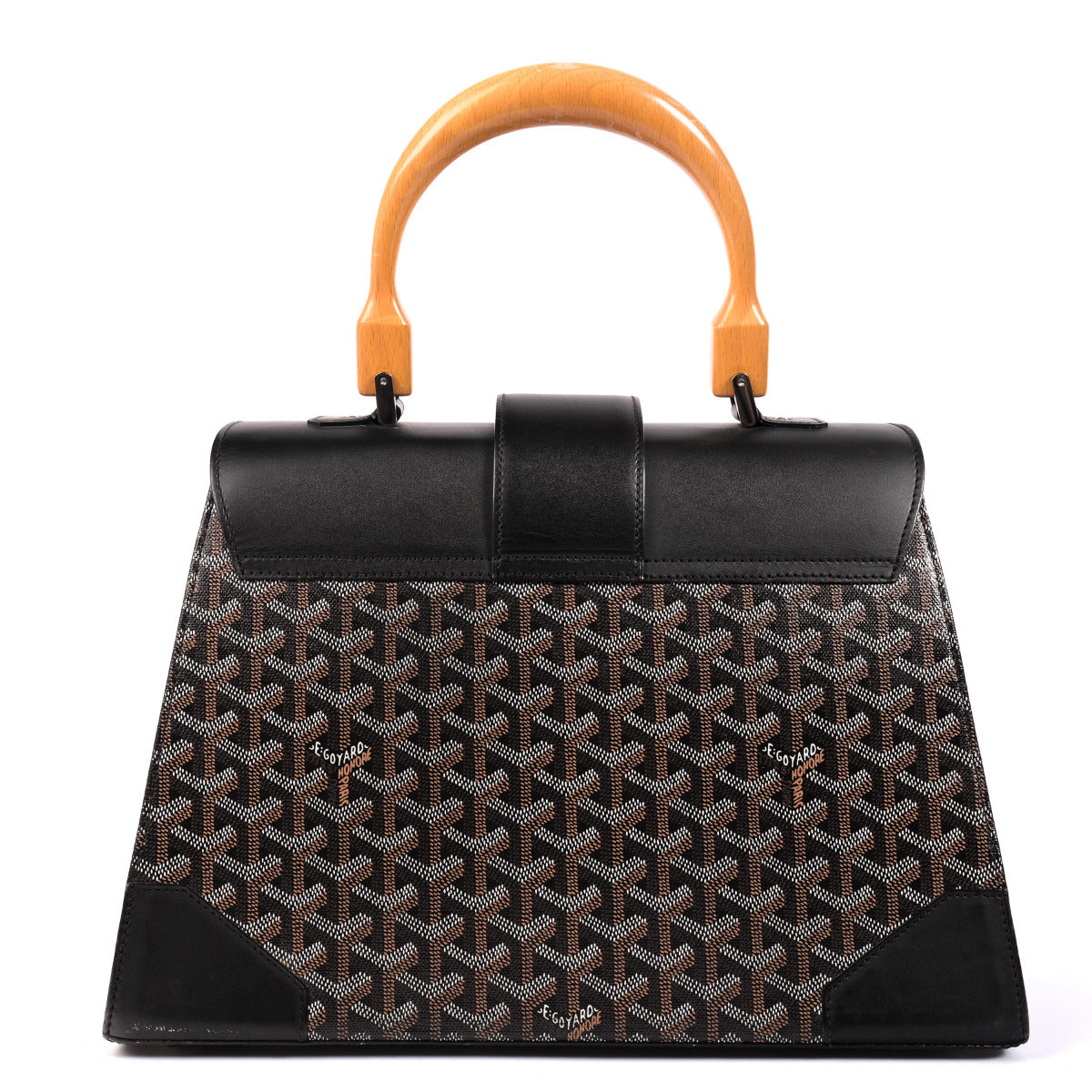 Goyard Black Leather Saigon Top Handle Bag for the best price