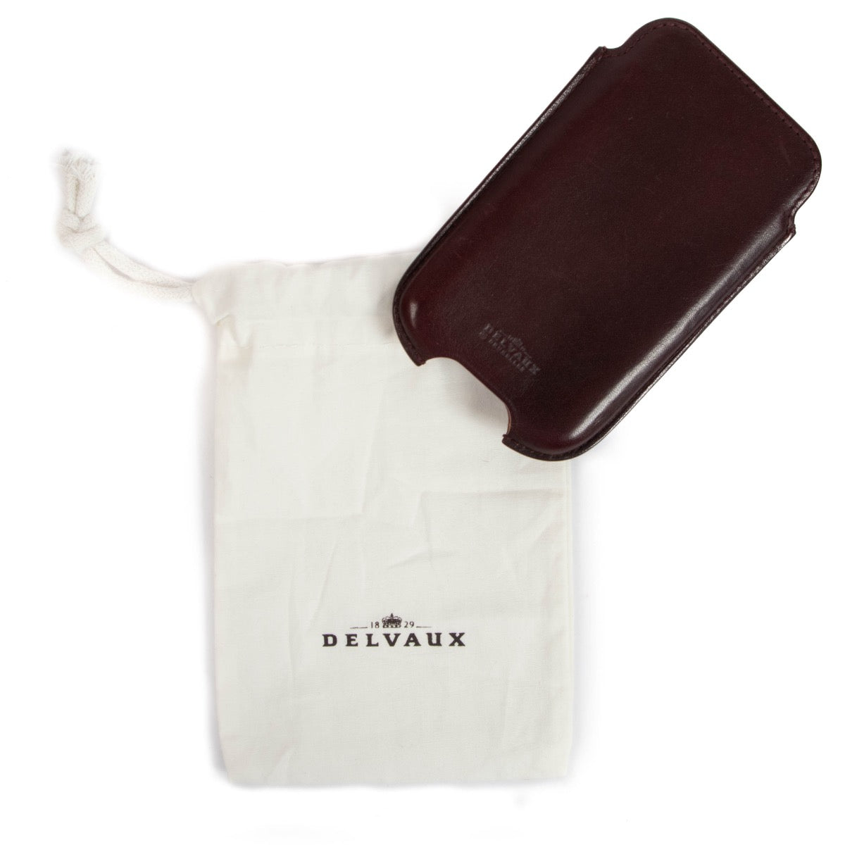 Shop 100% authentic second-hand Delvaux Burgundy Phone Case on Labellov.com