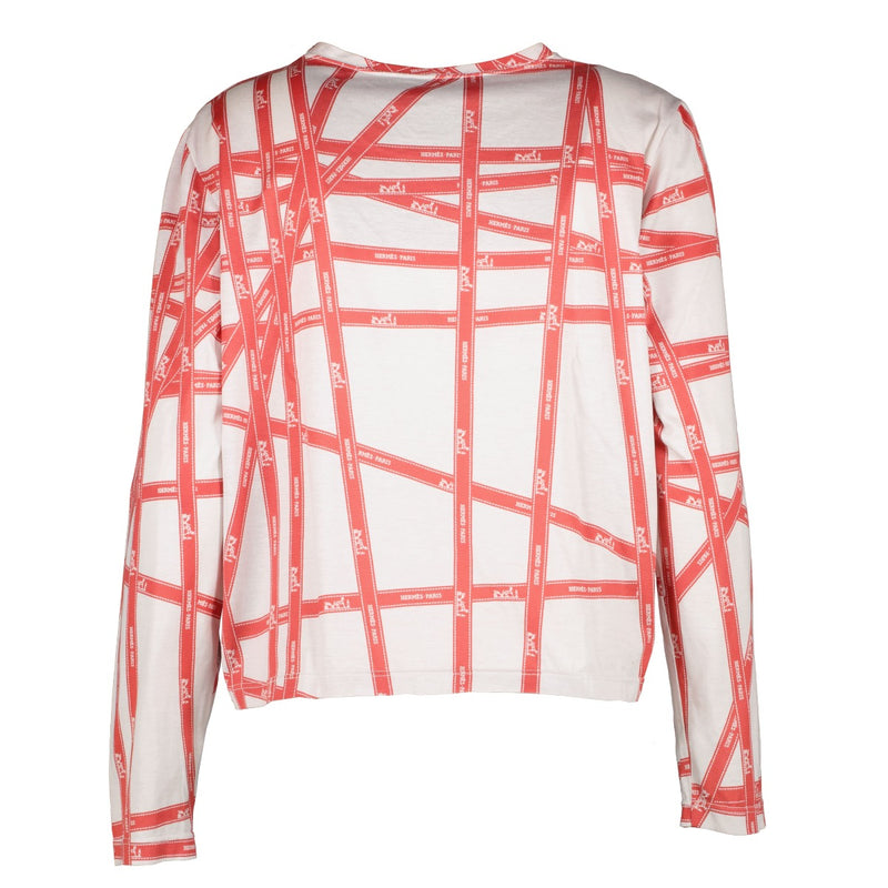 Hermès Bolduc Ribbon Print Long Sleeve T-shirt