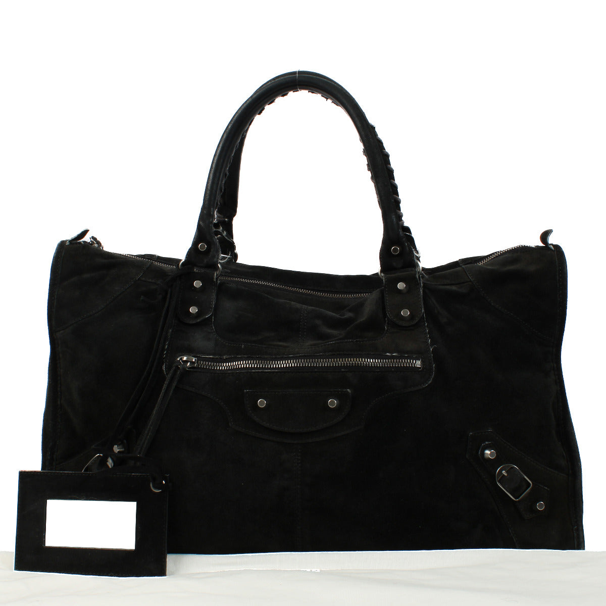 Buy and sell your preloved and brand new Balenciaga Black suede Classic Work Bag for the best price at Labellov