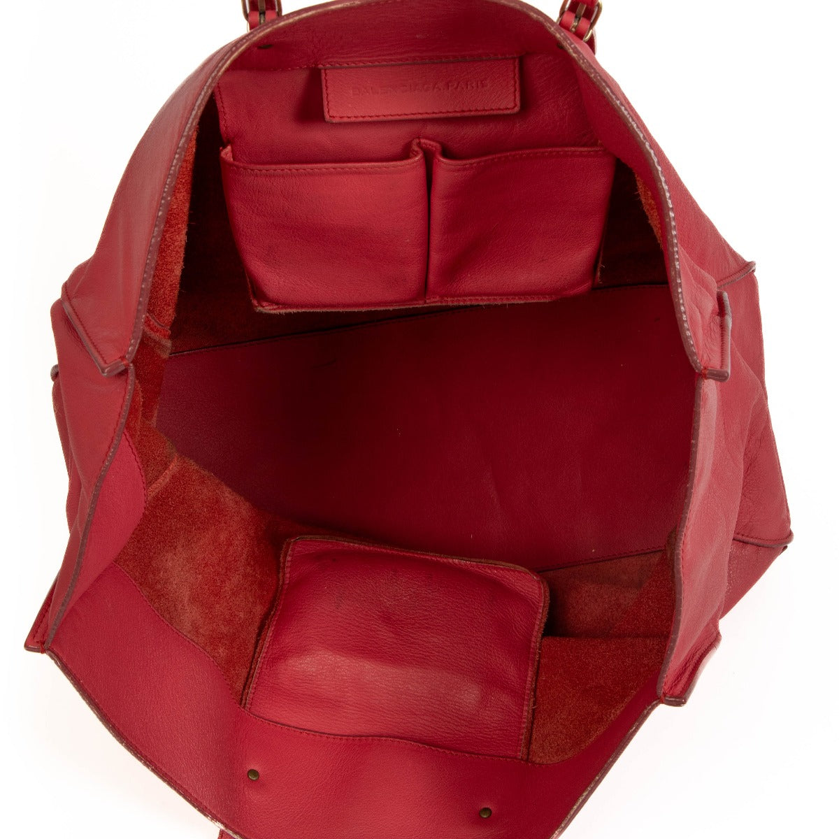 Balenciaga Red Papier A4 Tote Bag