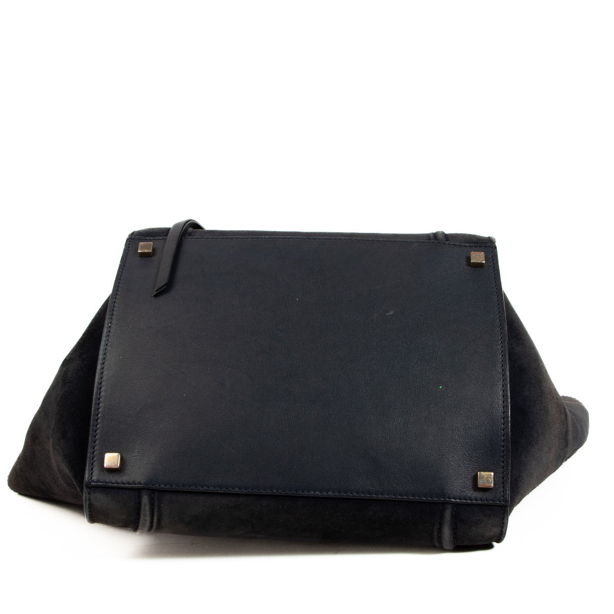 Céline Navy Blue Suede Phantom Luggage Tote