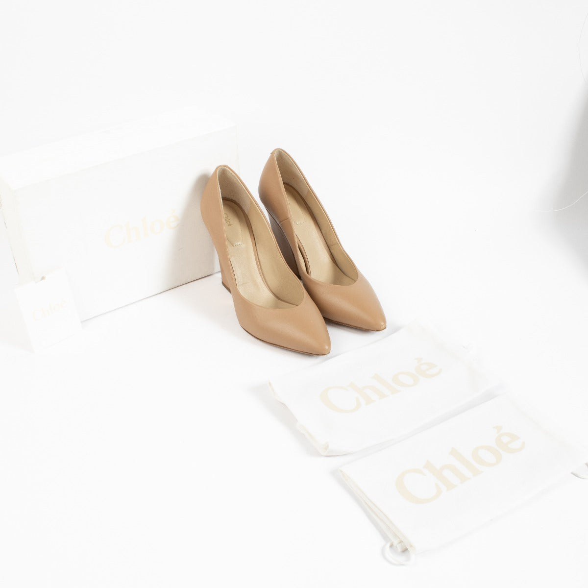 Chloé Zalmroze sleehak pumps - Maat 40
