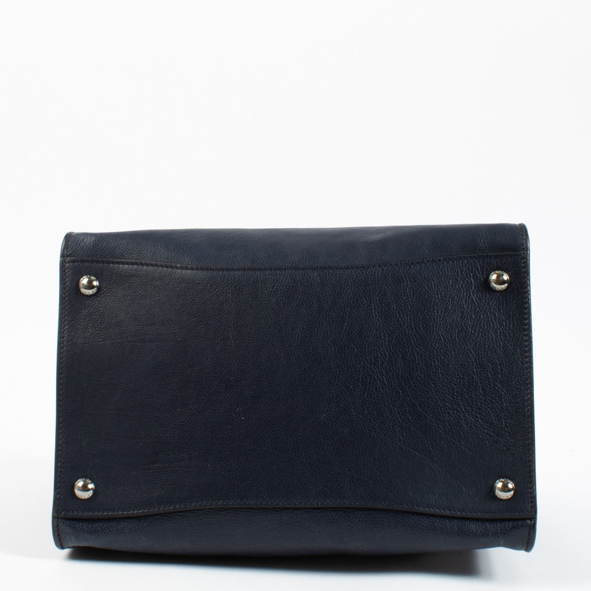 Prada Blue Glace Calf Tote Bag