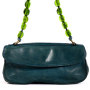 Shop an authentic preloved Dries Van Noten Blue Teal Beaded Strap Mini Shoulder Bag on Labellov.com
