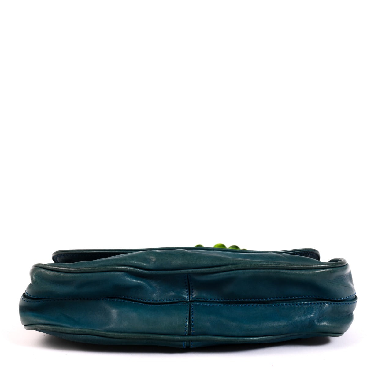 Dries Van Noten Blue Teal Beaded Strap Mini Shoulder Bag