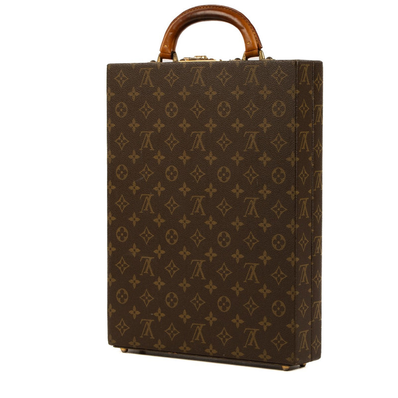 Louis Vuitton Monogram Combination Lock Vertical Briefcase