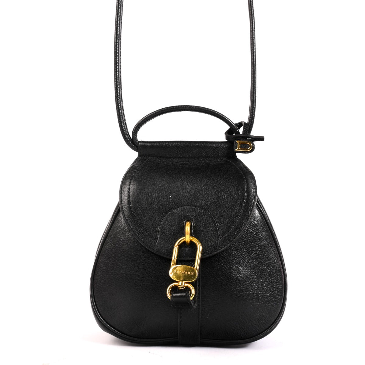 Shop an authentic preloved Delvaux Black Leather Cerceau Mini Bag on Labellov.com