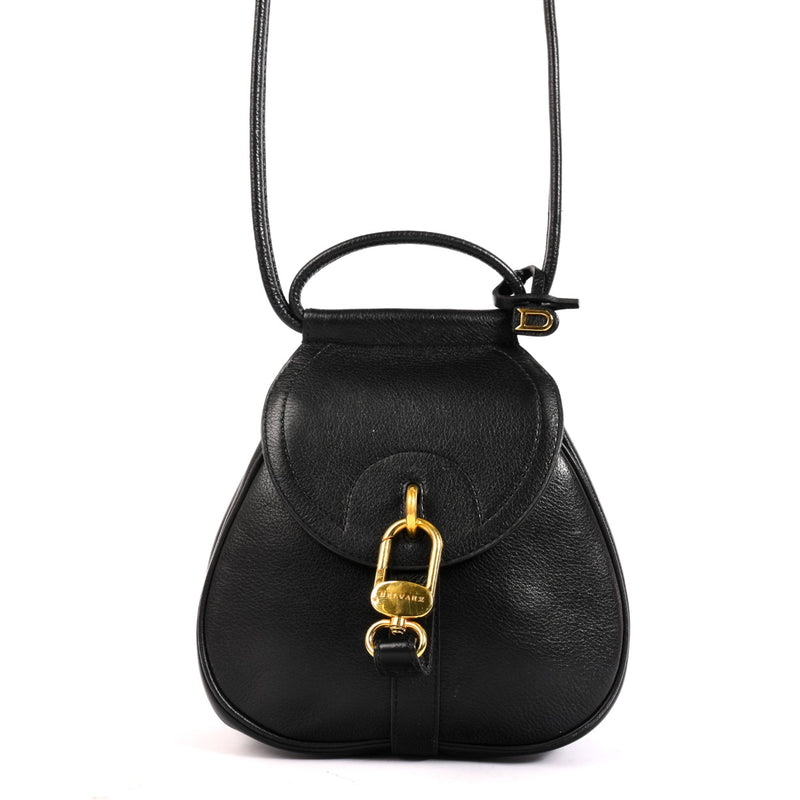 Shop an authentic preloved Delvaux Black Leather Cerceau Mini Bag on Labellov.com