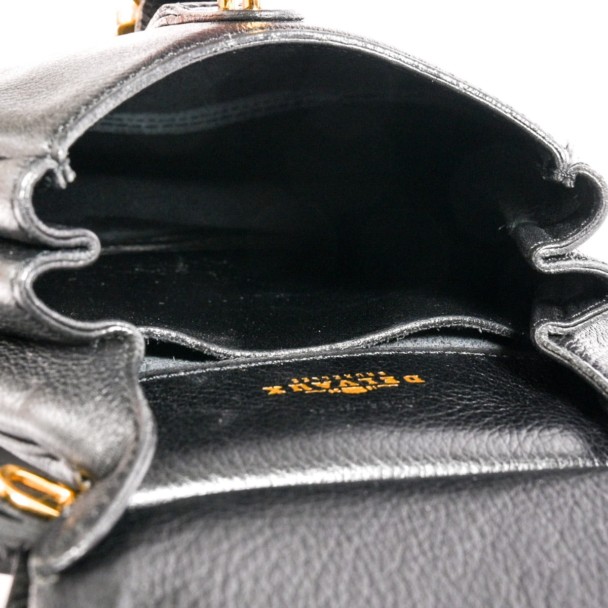 Delvaux Black Leather Cerceau Mini Bag