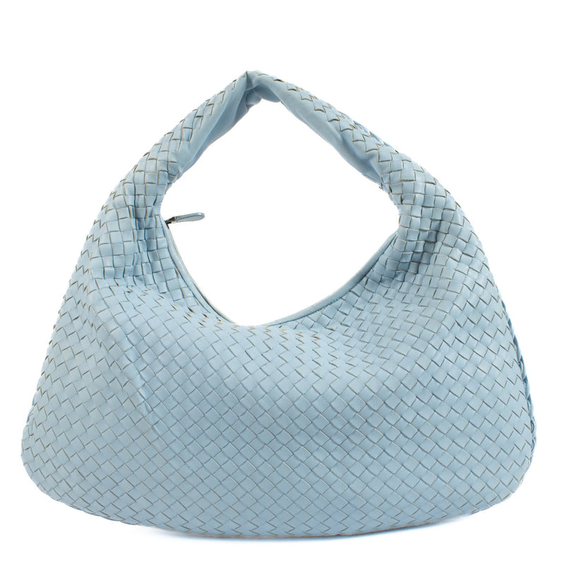 Bottega Veneta Lichtblauwe Intrecciato Hobo Tas