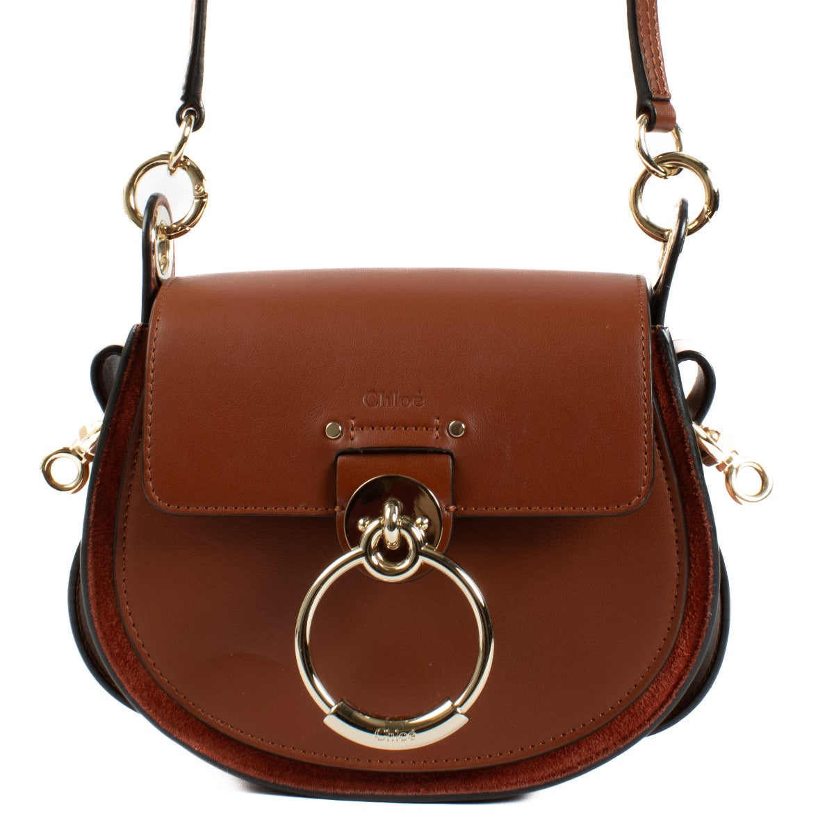 Authentic second hand Chloé Sepia Brown Small Tess Bag on Labellov.com