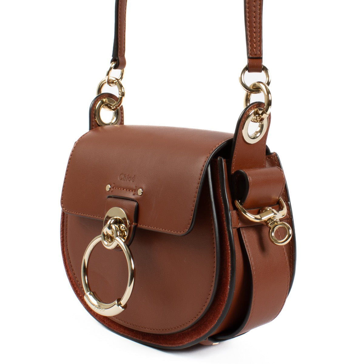 Authentic second hand Chloé Sepia Brown Small Tess Bag on Labellov.com