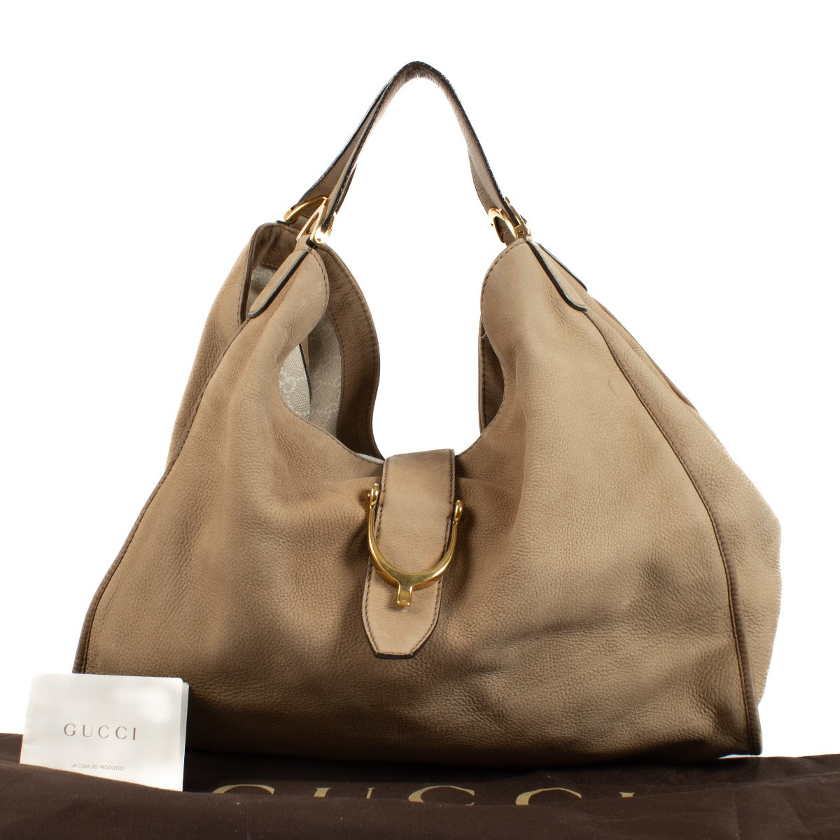 Gucci Camel Nubuck Bag