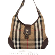 Burberry Brook House Check Hobo Bag