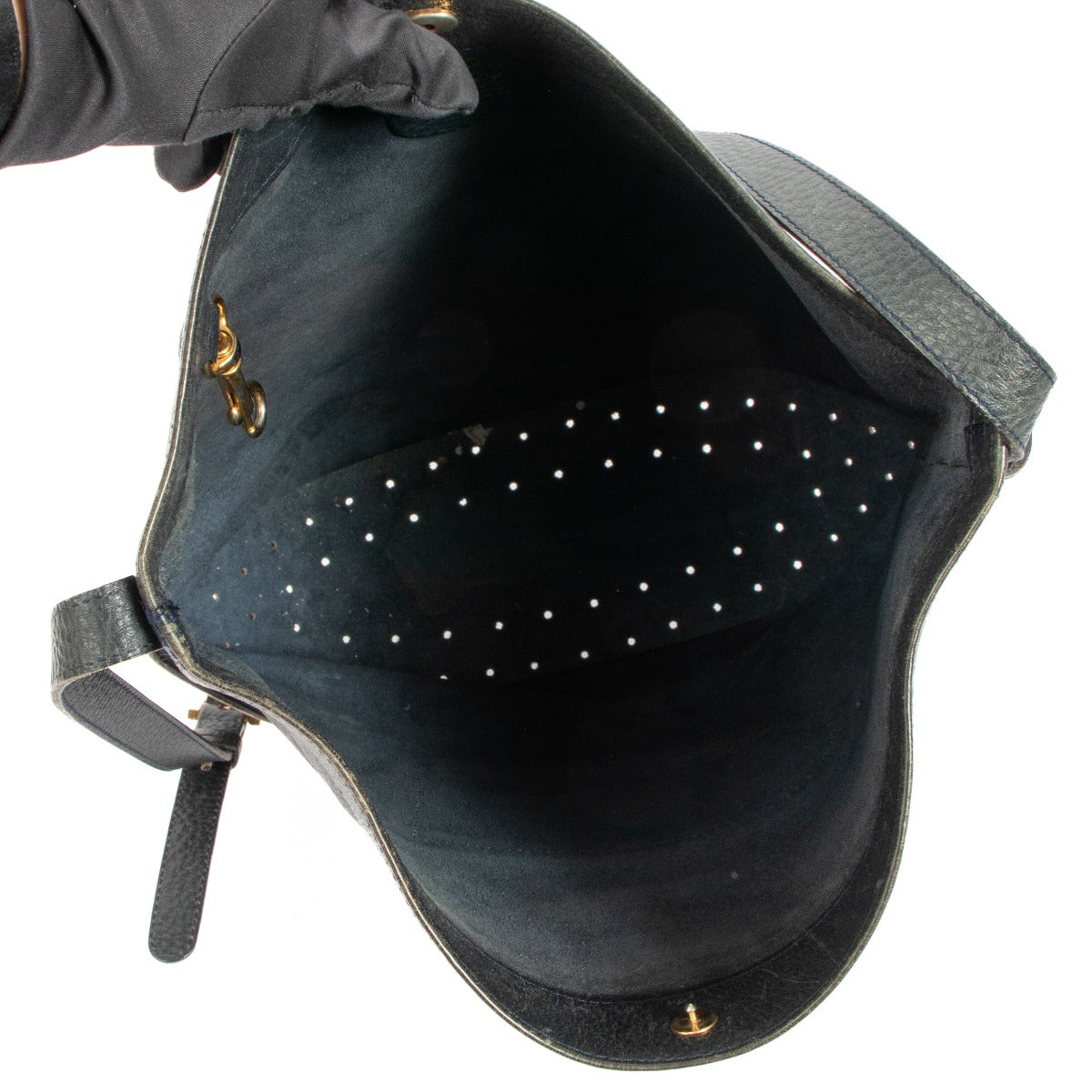 Delvaux Blauwe Le Pin Vintage Schoudertas
