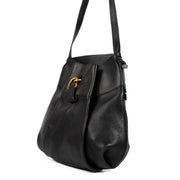 Delvaux Black Leather Faust Shoulder Bag