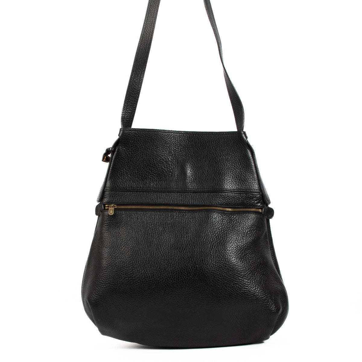Sac à bandoulière Delvaux Faust en cuir noir