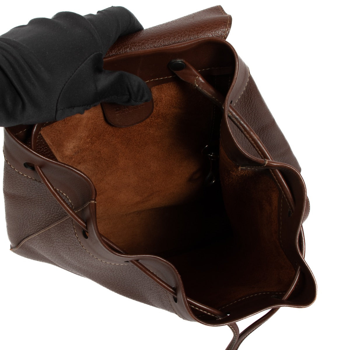 Sac à Dos en Cuir Marron Deux De Delvaux