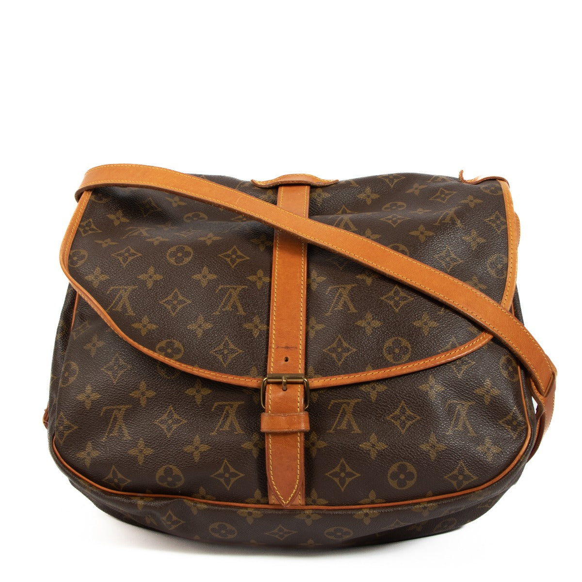 Shop an authentic second hand Louis Vuitton Monogram Canvas Saumur 35 Crossbody Bag on Labellov.com